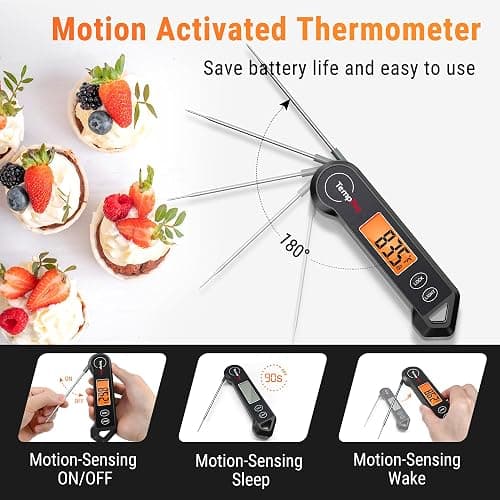 TempPro TP19H Waterproof Digital Meat Thermometer with Ambidextrous Backlit and Motion Sensing Cooking Food Thermometer for BBQ Grill Smoker Oil Fry Candy Thermometer (Previously ThermoPro) thumbnail 5
