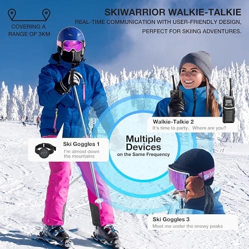 SKIWARRIOR Multifunctional Smart Bluetooth Ski Goggles with Walkie-Talkie, Anti-Fog Zeiss Lens, Music & Call Function thumbnail 4