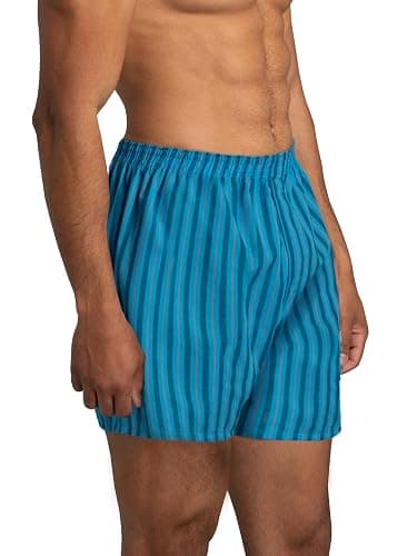 Fruit of the Loom Men's Tag Free Woven Boxer Shorts, Relaxed Fit, Moisture Wicking, Assorted Color Multipacks thumbnail 3