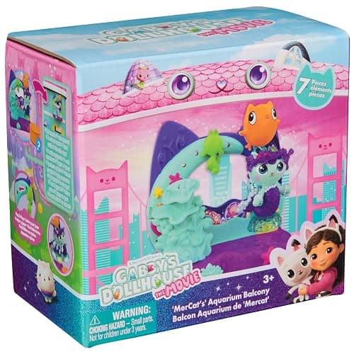 DREAMWORKS GABBY'S DOLLHOUSE The Movie, Mercat's Aquarium Balcony, with Toy Figure & Dollhouse Accessories, Kids Toys for Girls & Boys Ages 3 and Up thumbnail 9