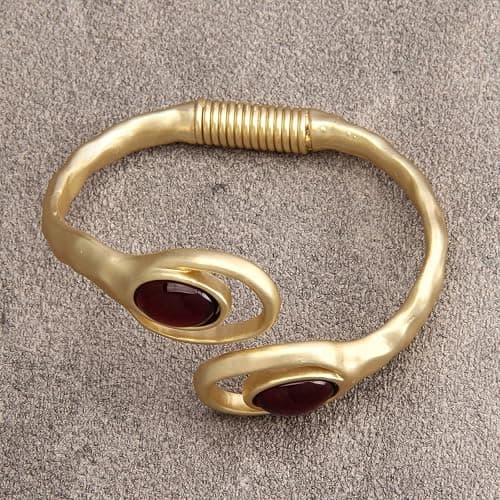 Bjesinmo Gold Cuff Bracelet for Women Silver Beaded Bracelets Open Bangle Stackable Stretch Bead Bracelet Boho Jewelry Gifts for Wife Couple thumbnail 3