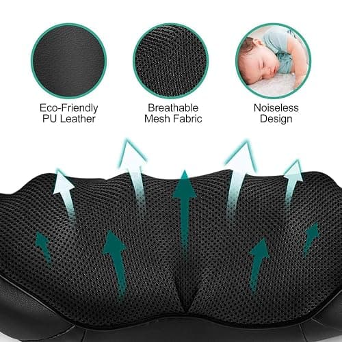 Medcursor Neck Massager - Portable Electric Neck and Back Massager with Heat, Deep Tissue 3D Kneading Pillow for Muscle Pain Relief, Ideal Father’s Day Gift, Not Cordless thumbnail 9
