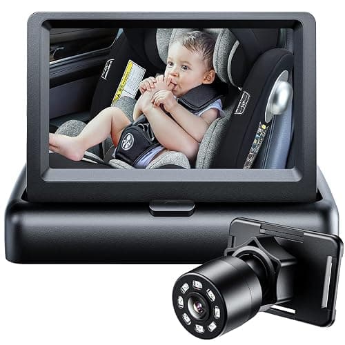 Itomoro Baby Car Mirror, View Infant in Rear Facing Seat with Wide Crystal Clear View,360° Rotation Plug and Play Easy Install baby car monitor 1080p - Image 1
