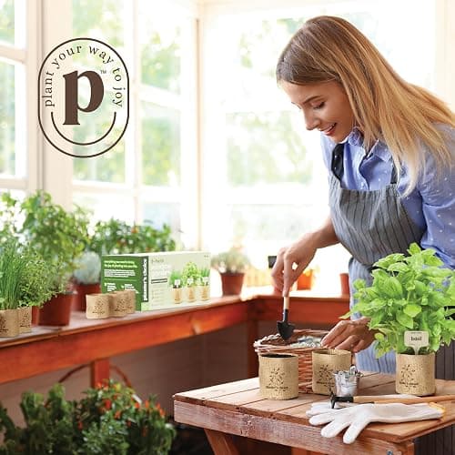 Planters' Choice 9 Herb Indoor Window Garden Kit - House Plants Seeds - Best Unique Christmas Gift Ideas for Women, Mom, Friend, Her, Birthday, Housewarming, Mother - New Home Kitchen Gifts thumbnail 2