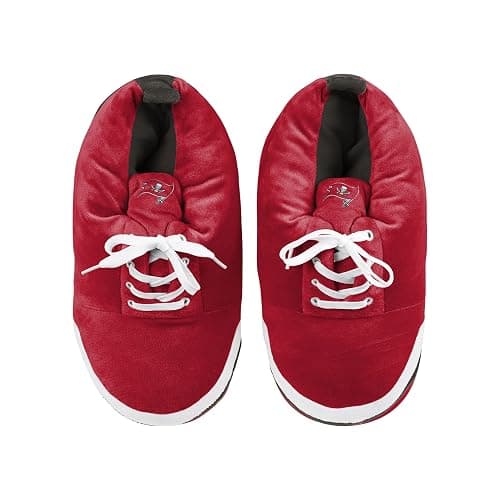 FOCO Mens NFL Team Logo Plush Oversized Sneaker Slippers thumbnail 5