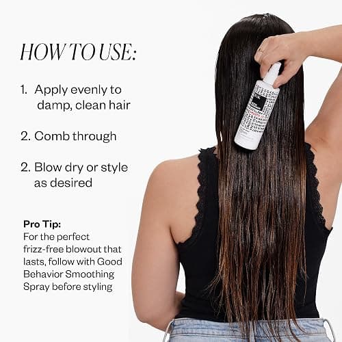 IGK GOOD BEHAVIOR 4-in-1 Prep Spray | Leave In + Detangle + Heat Protectant | Vegan + Cruelty Free | thumbnail 5