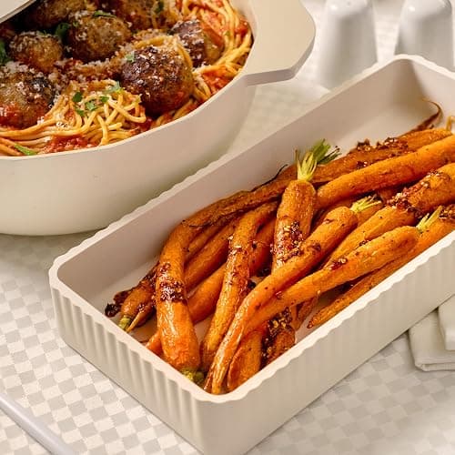 Cravings by Chrissy Teigen 9-Piece Baking Set, Non-Stick Bakeware Set with 2 Large & 2 Small Silicone Trays with 4 Lids & 1 Baking Sheet Tray, Oven-Safe Up To 450°F, CT-BBS9 thumbnail 2