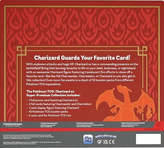 Pokémon TCG: Charizard ex Super-Premium Collection (3 Foil Promo Cards, 1 Card-Display Figure & 10 Booster Packs) thumbnail 4