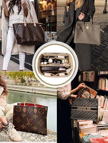 OMYSTYLE Purse Organizer Insert, Felt Tote Bag Organizer Insert with 5 Sizes, Handbag Dividers for Inside Purse, Compatible with Longchamp, Neverful, Speedy and More thumbnail 6