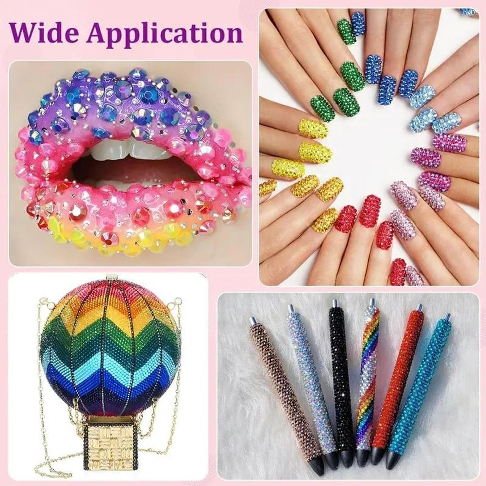 Bedazzling Rhinestones, 40 Colors 3mm Jelly Rhinestones Kit | Gemstones Jewelry Accessories, for Jewelry Crafts Shoes Makeup Clothes Home Party Wedding School thumbnail 4