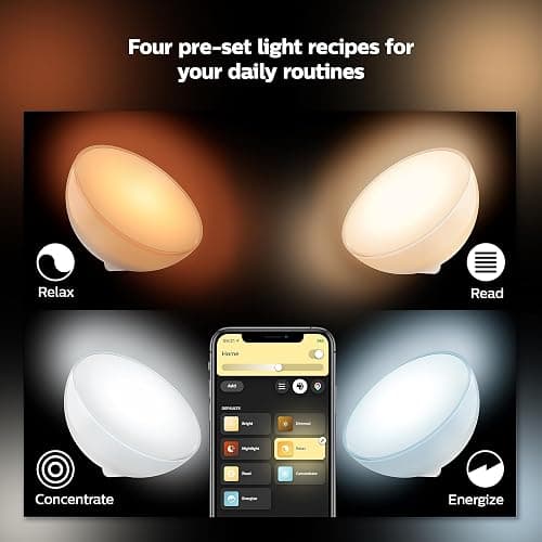 Philips Hue Go Smart Portable Dimmable Table Lamp, White - White and Color Ambiance LED Color-Changing Light - 1 Pack - Indoor and Outdoor Use - Control with Hue App or Voice Assistant thumbnail 7