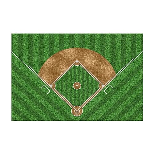 Osimiccp Baseball Rug for Bedroom 3'x5' Non Slip Sports Rug for Living Room Baseball Room Decor - 3' x 5' (Rectangular) - Baseball_1 thumbnail 2