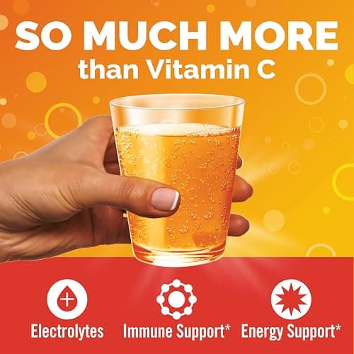 Emergen-C 1000mg Vitamin C Powder for Daily Immune Support Caffeine Free Vitamin C Supplements with Zinc and Manganese, B Vitamins and Electrolytes, Super Orange Flavor - 90 Count/3 Month Supply - Vitamin C Powder thumbnail 2