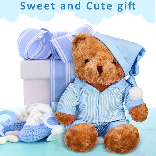 Civaner Stripe Bear Clothes Stuffed Animal Clothes 12 -16 Inch Build a Lovely Stuffed Animal Costumes and Accessories Fit, Bear is Not Included(Blue) thumbnail 6