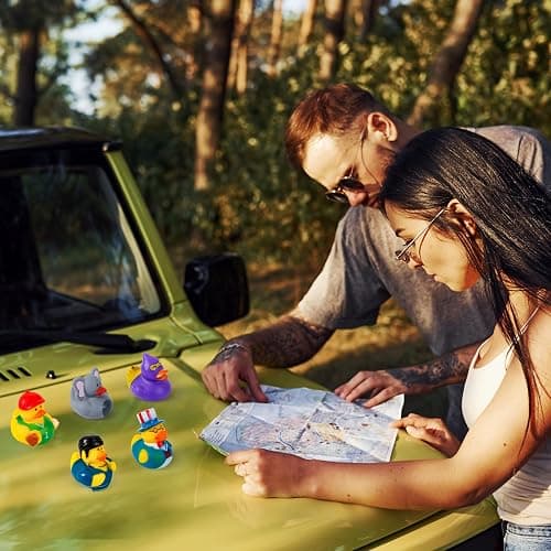 JOYIN 30 Pcs Rubber Ducks, Random Assortment Mini Rubber Duckie Toys with Mesh Carry Bag for Kids Baby Bath Shower Toys, Birthday Gifts, Summer Beach Pool Activity, Carnival, Holiday Party Favors thumbnail 2