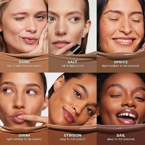 Saie Dew Bronze - Hydrating Liquid Bronzer Stick For a Sun Kissed Glow - Liquid Contour Stick Infused with Nourishing Skin Care Ingredients - Sculpted Face Makeup Essential - Sand (0.4 oz) thumbnail 6