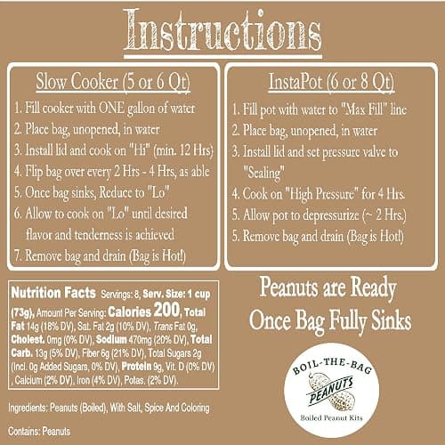 Boiled Peanuts Kit | Contains Premium In Shell Peanuts, Salt, and a Unique Seasoning Blend in a Muslin Cooking Bag | 2 Kits of Original Flavor thumbnail 2
