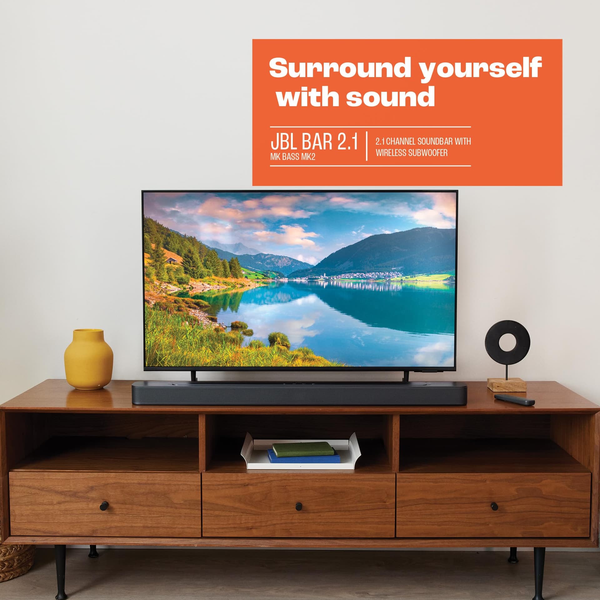 JBL Bar 2.1 Deep Bass MK2, Compact Soundbar, Black | JBL Surround Audio and Wireless Subwoofer thumbnail 3