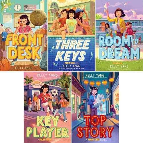 Front Desk Series 5 Books Collection Set by Kelly Yang – Front Desk, Three Keys, Room to Dream, Key Player, Top Story - Image 1