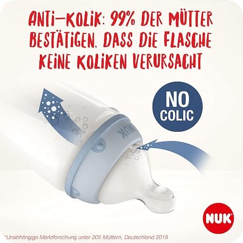 NUK First Choice+ Babyflaschen Starter Set | 0–6 Monate | 4 Flaschen mit Temperature Control & Flaschenbox | Anti-Colic Air System | BPA-frei | Disney Winnie Puuh - 4 stück (1er Pack) - Winnie Puuh thumbnail 3