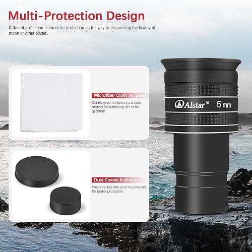 Alstar Telescope Eyepiece, 58 Degree 5mm 1.25 Inch Wide Angle Planetary Eyepiece for 1.25 Inches Astronomic Telescopes & Filters, Fully Multi-Coated Lens Telescope Accessory thumbnail 7
