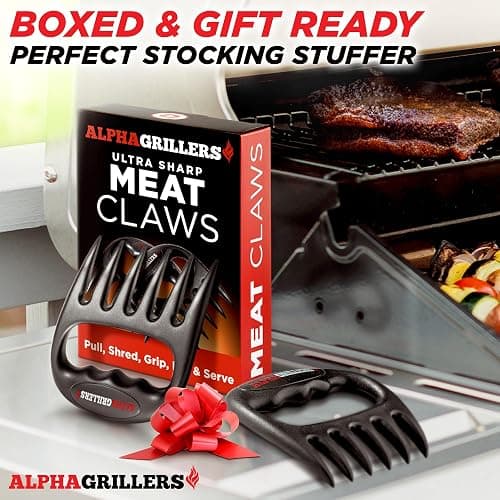 Alpha Grillers Meat Shredder Claws - BBQ Smoker Accessories Grilling Gifts for Men - Stocking Stuffers for Men - White Elephant Gifts Useful Ideas - Grill Tools for Pulled Pork thumbnail 3