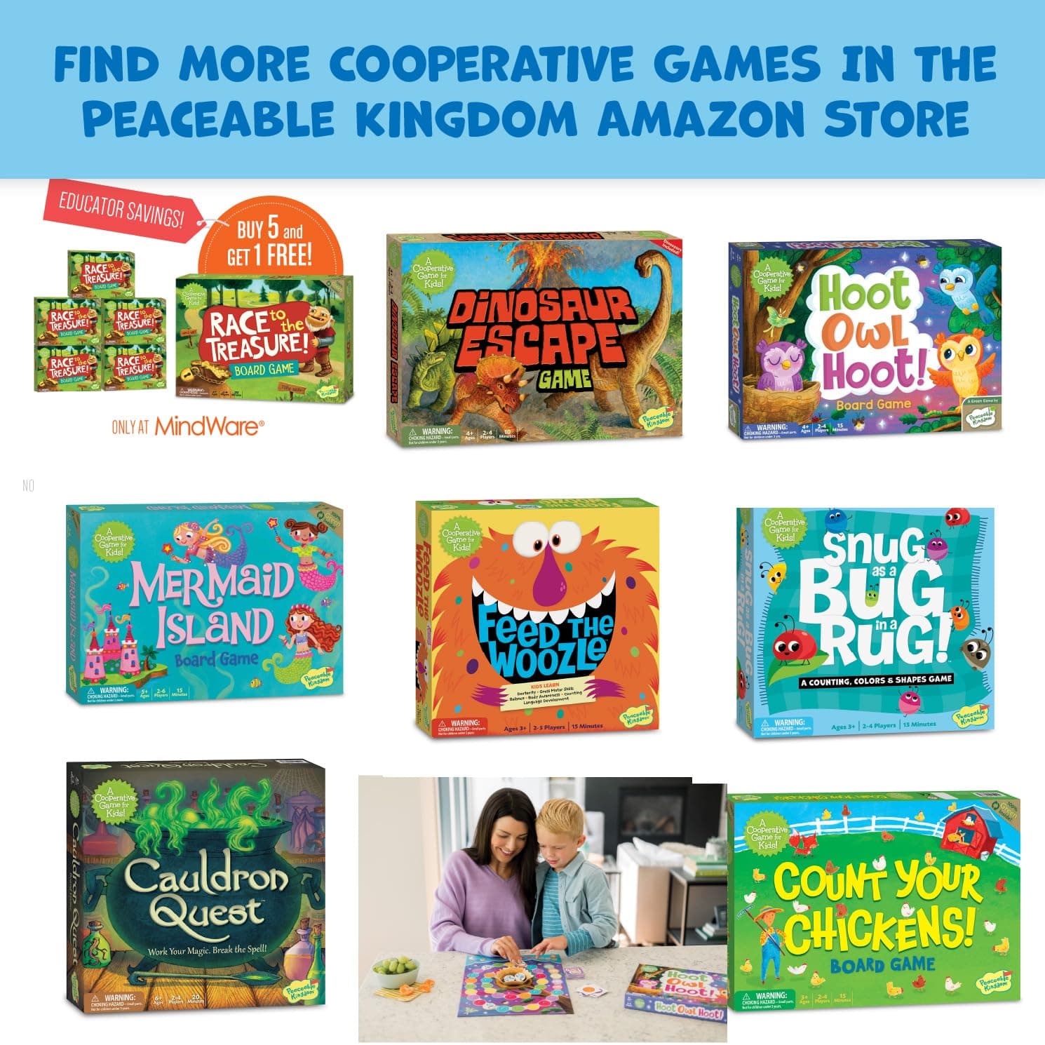 Peaceable Kingdom: Hoot Owl Hoot! - Cooperative Game thumbnail 9