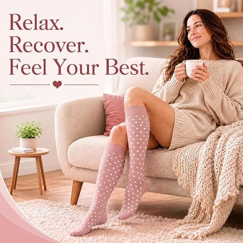 4 Pairs-Compression Socks for Women&Men Circulation-Best Support for Nurses,Running,Athletic thumbnail 3