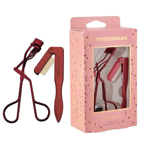 Tweezerman Vintage Rose Lash Gift Set - Makeup Eyelash Tool for All Eye Shapes - Image 1