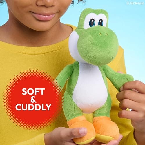 Super Mario™ Small Plush Yoshi, 10-Inch Collectible Plush | Toy Character with Super-Soft Fabrics, Kids Toys by Just Play, Ages 3+ thumbnail 4