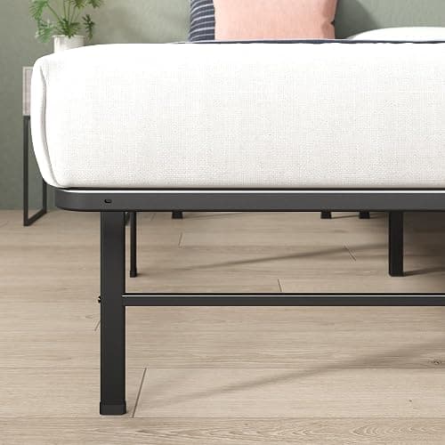 Zinus Rumi 14in Queen Metal Bed Frame, Quick Assembly SmartBase® Mattress Foundation, Heavy Duty Sturdy Steel with No Box Spring Needed, Eco-Friendly Packaging, Black thumbnail 8