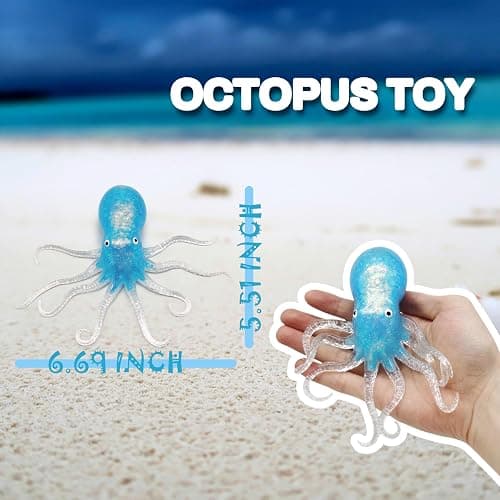 ZTATU Octopus Stress Balls for Adults Sensory Fidget Toys (1PCS) Squishy Toys for Kids Sea Animals Stress Ball, Party Favors Stress Relief Gifts Easter Basket Stuffers thumbnail 2