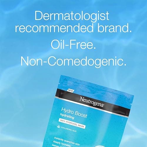 Neutrogena Hydro Boost Moisturizing & Hydrating 100% Hydrogel Sheet Mask, Face Mask for Dry Skin with Hyaluronic Acid, Gentle & Non-Comedogenic, 1 oz, 12 Pack thumbnail 2