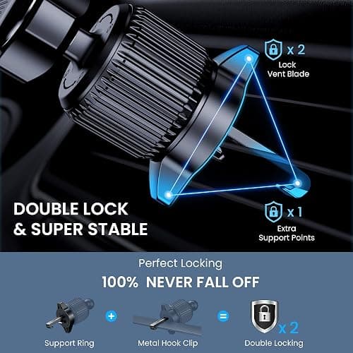 BIPOPIBO Phone Mount for Car Holders Cell Phon Holder Hands Free Phone Stand for Car Vent Automobile Mount Fit iPhone Android Smartphoe Universal Camera Mount Stabilizers thumbnail 2