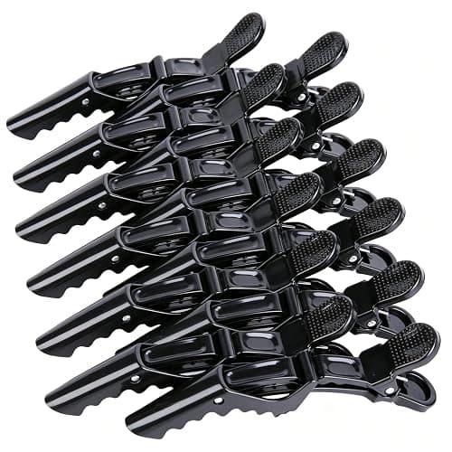 HH&LL 12pcs Hair Clips for Styling Wide Teeth & Double-Hinged Design Alligator Sectioning Clips of Professional Hair Salon Quality - Image 1