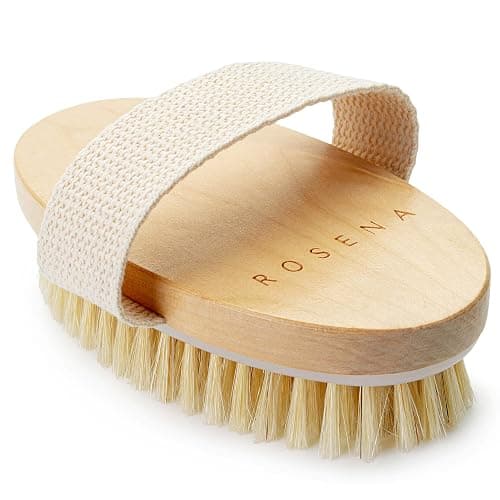 Dry Brushing Body Brush - Best for Exfoliating Dry Skin, Lymphatic Drainage and Cellulite Treatment - Organic Spa Exfoliator and Massage Scrub Brush with Natural Boar Bristles (Oval) thumbnail 2