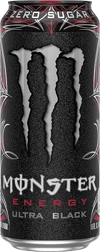 Monster Energy Ultra Black, Sugar Free Energy Drink, 16 Ounce (Pack of 15) thumbnail 4
