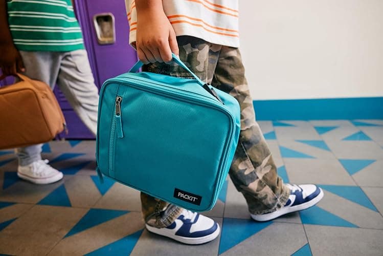 PackIt(R) Freezable Classic Lunch Box, Lavender, Built with EcoFreeze(R) Technology, Fully Freezable, Collapsible, Reusable, With Zip Front Pocket and Buckle Handle, Designed for Fresh Lunch On the Go thumbnail 7