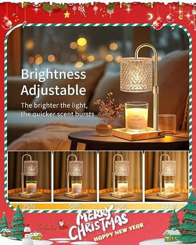 Candle Warmer Lamp with Timer Dimmer Adjustable Height, Candle Warmer with 2 Bulbs for Jar Candles, Home Decor, Birthday Gifts for Women thumbnail 4
