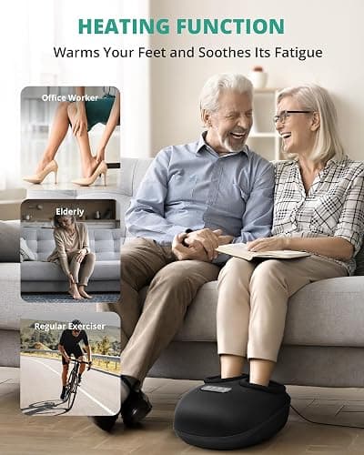 Medcursor Foot Massager Machine with Heat, Rolling, Deep Kneading, Shiatsu Foot Massager for Delivers Pain Relief, Tired, Plantar Fasciitis, Gift for Women Mom Men Fits Up to 13" thumbnail 6