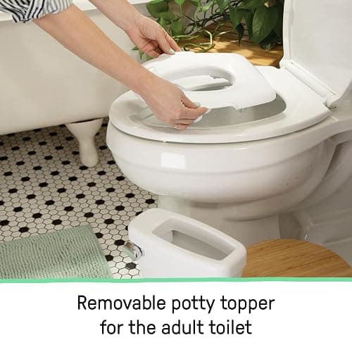 Ingenuity My Size Potty Pro 2-in-1 Potty Training Toilet, Floor Potty with Removable Potty Seat for Standard Toilets, Realistic Flushing Sound, For Toddlers Ages 18+ months, Up to 50 lb thumbnail 6
