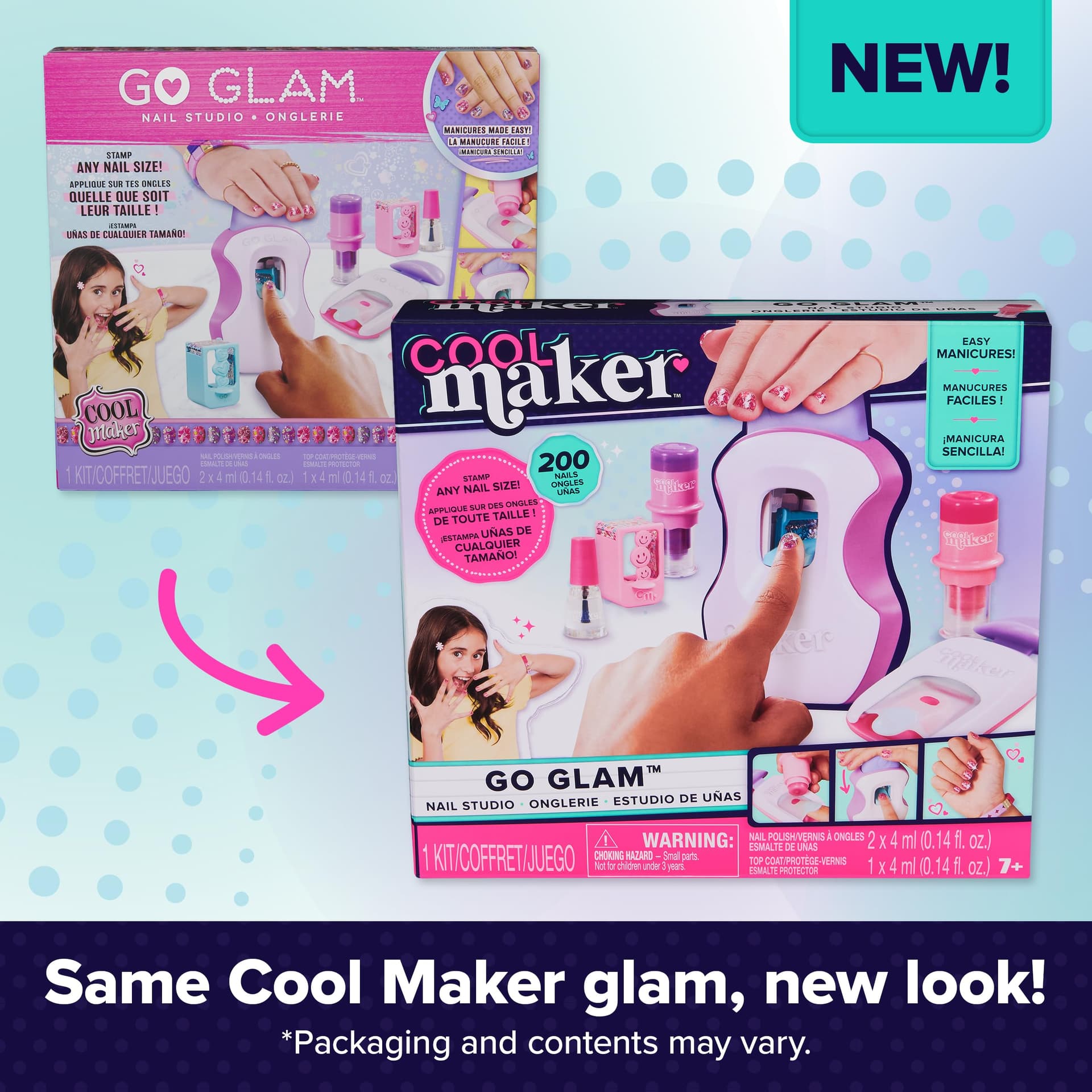 Cool Maker, GO Glam Studio Nail Kit, Style 200 Nails with 4 Designs, 2 Polish Applicators & Nail Mask, Arts and Crafts Kids’ Toys for Girls Aged 7+ thumbnail 6