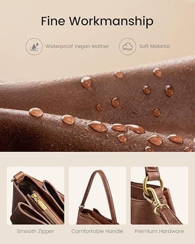 LOVEVOOK Hobo Bag for Women with Three Large Compartments Waterproof Shoulder Handbags Purse for Work Shopping Travel thumbnail 5