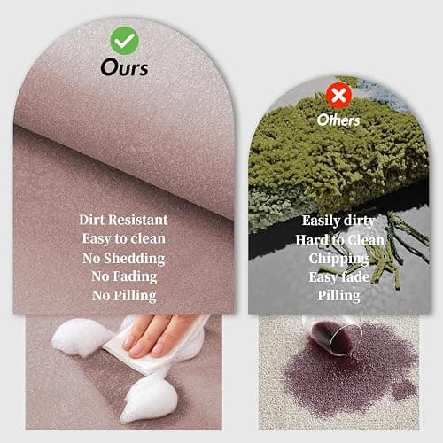 Diatomaceous Earth Bath Mat Rugs Quick Dry Super Absorbent Non Slip Rubber Bottom Thin Bathroom Mat Fit Under Door, Floor Rugs in Front of Bathtub,Shower Room,Sink,Washable, 15.7"x23.6", Blush Pink thumbnail 6