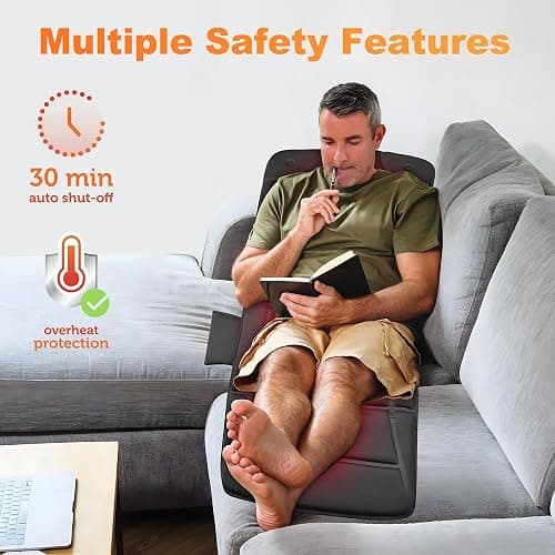 CILI Full Body Massage Mat with Heat, Vibration Back Massage Pad, Full Body Massager for Bed Chair Sofa, Massage Mattress Pad thumbnail 5