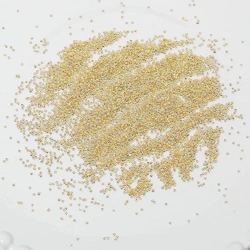 HNUIX Nail Art Charms - Metal Silver & Gold Beads, Flat Back Round Rhinestones, Small Nail Pearls, 3D Mixed Sizes Decorations for Nails thumbnail 6