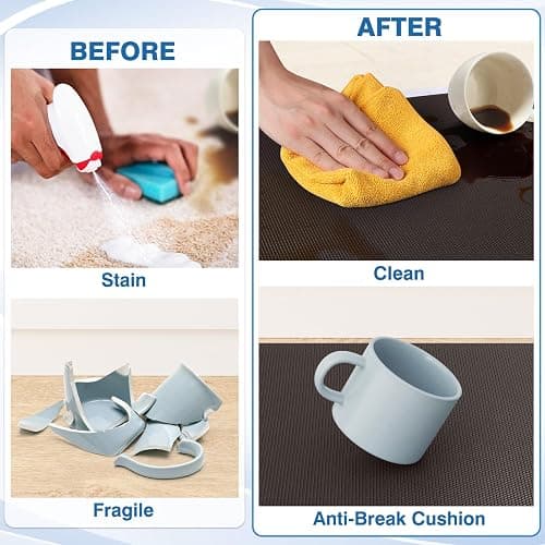 StepRite Kitchen Mats, 2PCS Kitchen Rugs, Cushioned Anti Fatigue Kitchen Mats for Floor, Non-Slip Standing Desk Mat, Waterproof Kitchen Rug Set for Kitchen, Floor, Office,17.3"x30"+17.3"x47",Chocolate thumbnail 4
