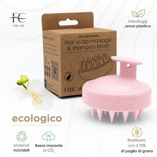 FABCARE Massaggiatore Cuoio Capelluto in Silicone con Steli di Grano per Capelli Asciutti e Bagnati, Stimola Crescita, Favorisce Circolazione e Supporta il Benessere del Cuoio Capelluto (Rosa) thumbnail 5