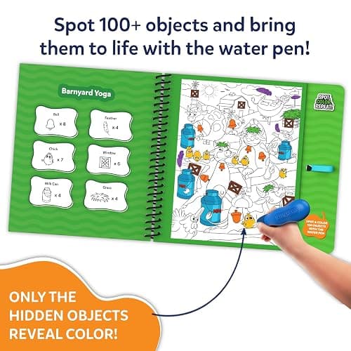 Skillmatics Reusable Search & Find Book - Water Spotter, Mess-Free, Fun Learning Activity, Animals, Travel Toy, Valentine’s Day Gifts for Boys & Girls Ages 4, 5, 6, 7, 8 thumbnail 4