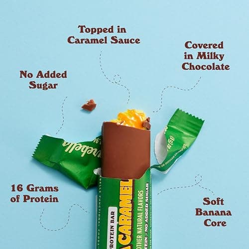 Barebells Soft Protein Bars Banana Caramel - 12 Bars (1 pack of 12) - Protein Snacks with 16g of High Protein - Fluffy Chocolate Treat with 2g of Total Sugars - Soft Protein Snack & Breakfast Bars thumbnail 4